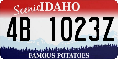 ID license plate 4B1023Z