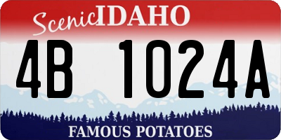 ID license plate 4B1024A