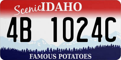 ID license plate 4B1024C