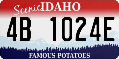 ID license plate 4B1024E