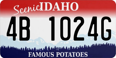 ID license plate 4B1024G