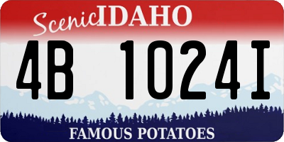 ID license plate 4B1024I