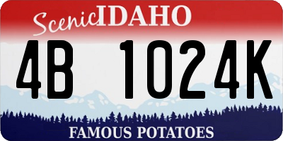 ID license plate 4B1024K