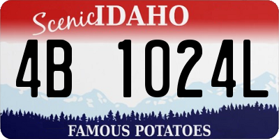 ID license plate 4B1024L