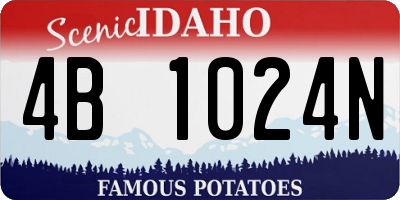 ID license plate 4B1024N