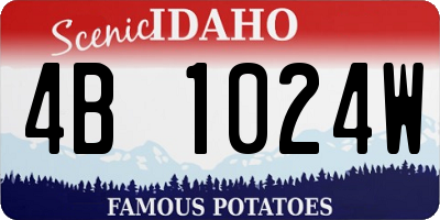 ID license plate 4B1024W