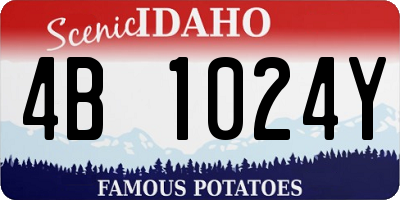 ID license plate 4B1024Y