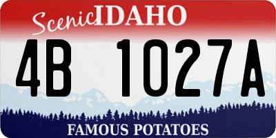 ID license plate 4B1027A