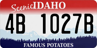 ID license plate 4B1027B