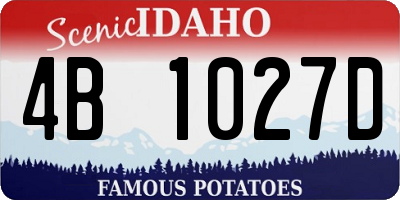 ID license plate 4B1027D