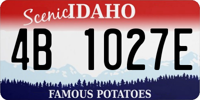 ID license plate 4B1027E