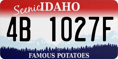 ID license plate 4B1027F