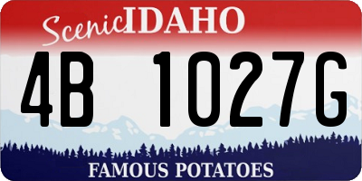ID license plate 4B1027G