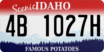 ID license plate 4B1027H