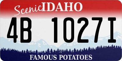 ID license plate 4B1027I