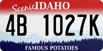 ID license plate 4B1027K