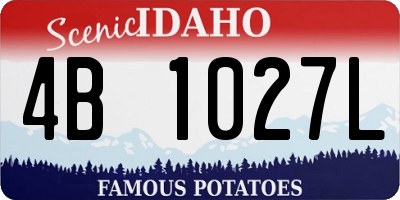 ID license plate 4B1027L