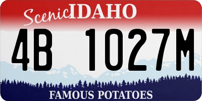 ID license plate 4B1027M
