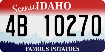 ID license plate 4B1027O