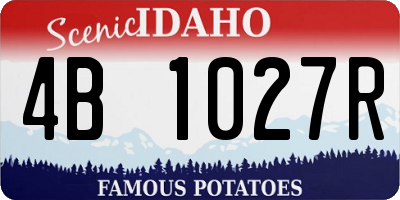 ID license plate 4B1027R