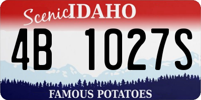 ID license plate 4B1027S