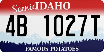 ID license plate 4B1027T