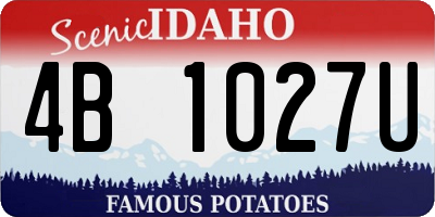 ID license plate 4B1027U