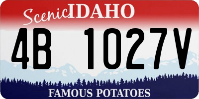 ID license plate 4B1027V