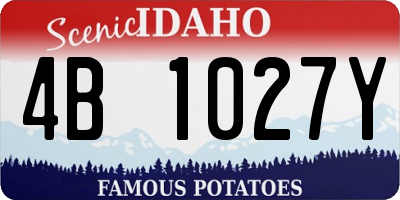 ID license plate 4B1027Y