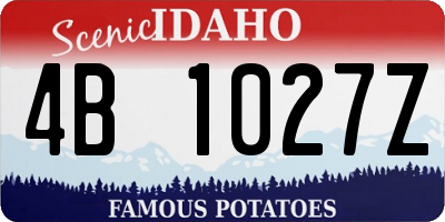 ID license plate 4B1027Z