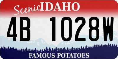 ID license plate 4B1028W