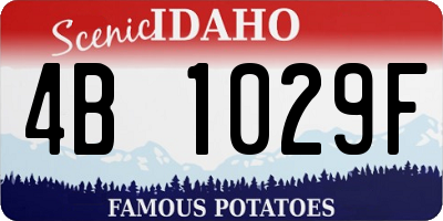 ID license plate 4B1029F