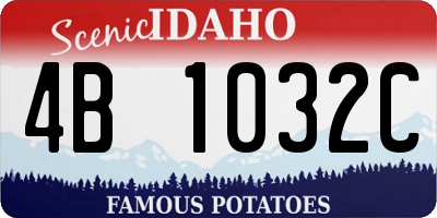 ID license plate 4B1032C