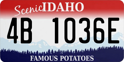 ID license plate 4B1036E