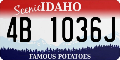 ID license plate 4B1036J