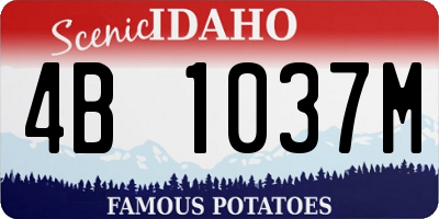 ID license plate 4B1037M