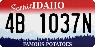 ID license plate 4B1037N