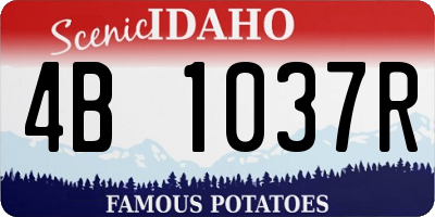 ID license plate 4B1037R