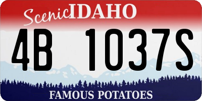 ID license plate 4B1037S