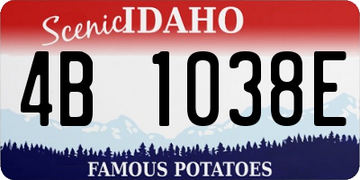 ID license plate 4B1038E