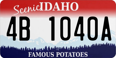 ID license plate 4B1040A