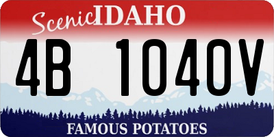 ID license plate 4B1040V