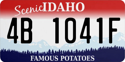 ID license plate 4B1041F