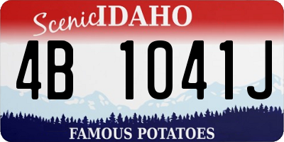 ID license plate 4B1041J