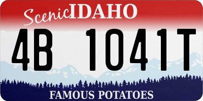 ID license plate 4B1041T