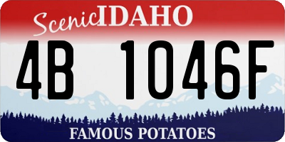 ID license plate 4B1046F