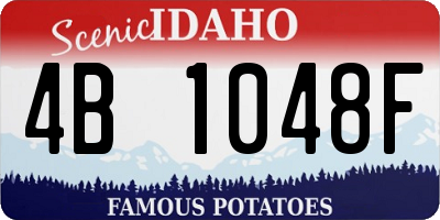 ID license plate 4B1048F