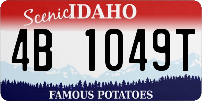 ID license plate 4B1049T