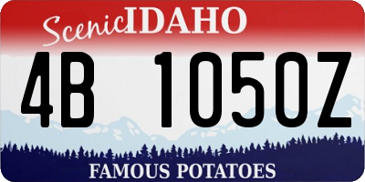 ID license plate 4B1050Z