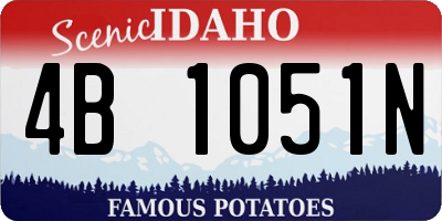 ID license plate 4B1051N